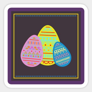 Three Easter eggs Sticker